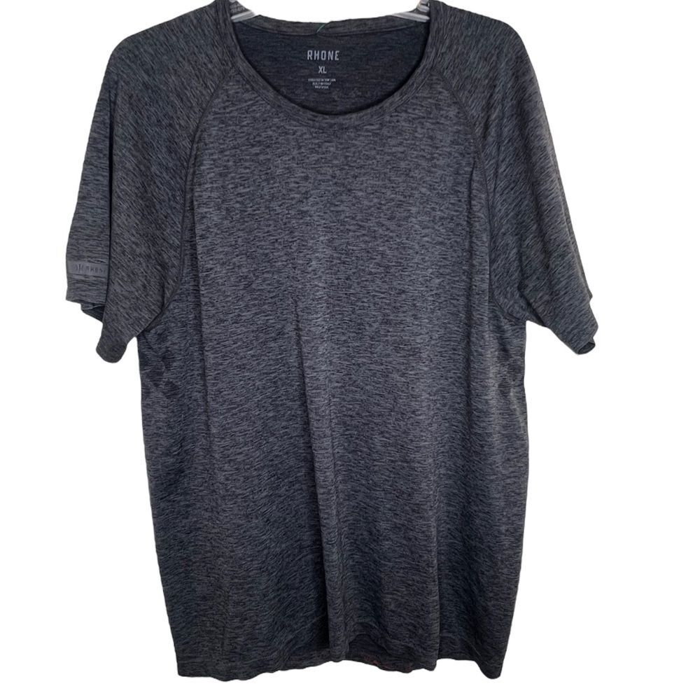RHONE men gray activewear short sleeve t shirt size XL
